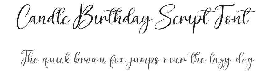 Candle Birthday Script Font by andikastudio — Script Handwritten Font