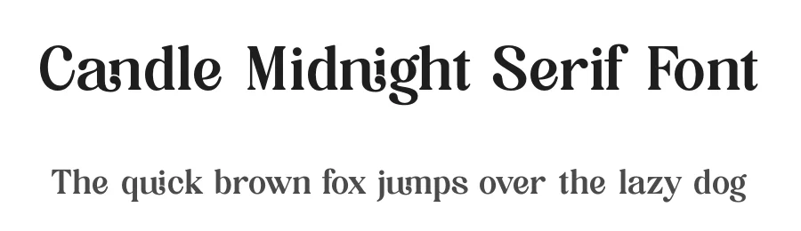 Candle Midnight Serif Font by timelesstype.co — Display Font