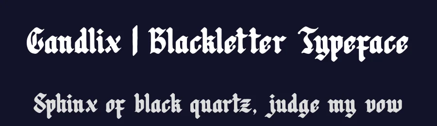 Candlix | Blackletter Typeface by Denustudios — Blackletter Font — thumbnail 2