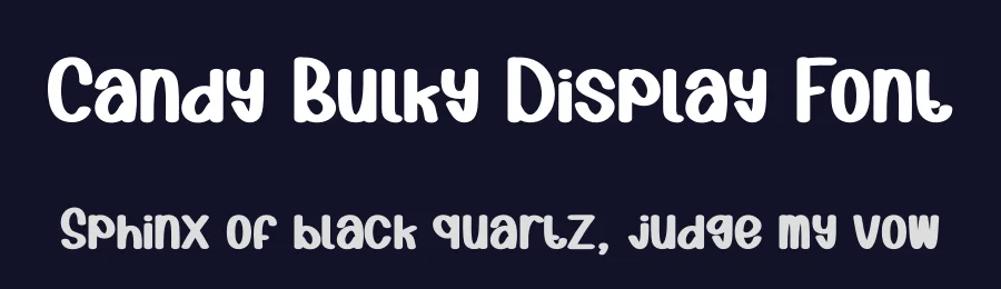 Candy Bulky Display Font by creativeletter — Display Font — thumbnail 2