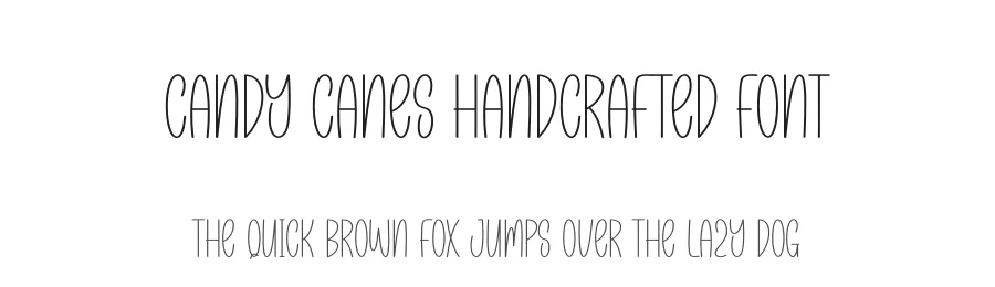 Candy Canes Handcrafted Font by creativeletter — Display Font