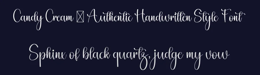 Candy Cream – Authentic Handwritten Style Font by freshtypeink — Script Handwritten Font — thumbnail 2