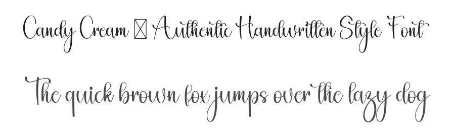 Candy Cream – Authentic Handwritten Style Font by freshtypeink — Script Handwritten Font
