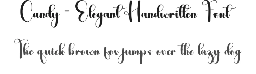 Candy – Elegant Handwritten Font by andikastudio — Script Handwritten Font
