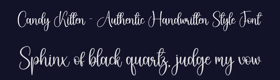 Candy Kitten – Authentic Handwritten Style Font by creativeletter — Script Handwritten Font — thumbnail 2
