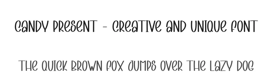 Candy Present – Creative And Unique Font by andikastudio — Display Font