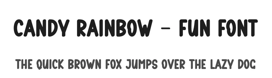 Candy Rainbow – Fun Font by andikastudio — Display Font