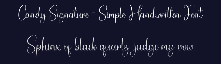 Candy Signature – Simple Handwritten Font by creativeletter — Script Handwritten Font — thumbnail 2