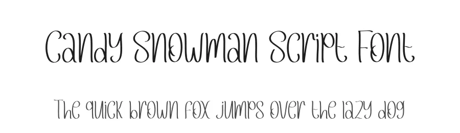 Candy Snowman Script Font by creativeletter — Script Handwritten Font