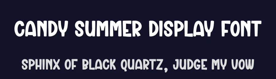 Candy Summer Display Font by creativeletter — Display Font — thumbnail 2