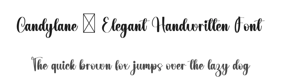 Candylane – Elegant Handwritten Font by freshtypeink — Script Handwritten Font