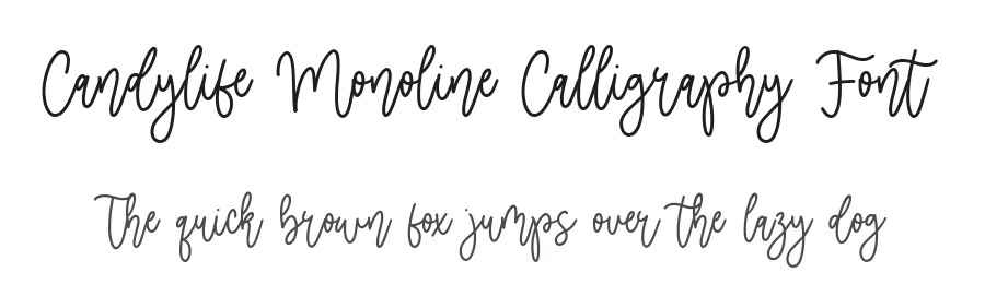 Candylife Monoline Calligraphy Font by balpirick — Script Handwritten Font