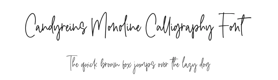 Candyreins Monoline Calligraphy Font by balpirick — Script Handwritten Font