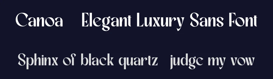 Canoa – Elegant Luxury Sans Font by FlawlessAndCo — Serif Font — thumbnail 2