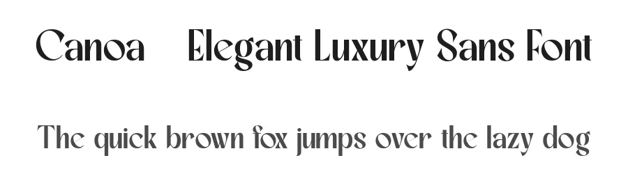 Canoa – Elegant Luxury Sans Font by FlawlessAndCo — Serif Font