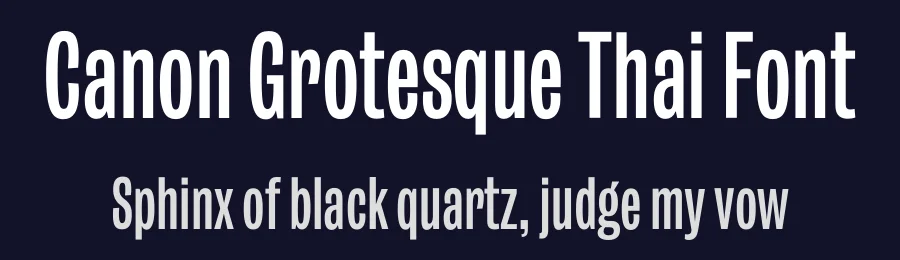 Canon Grotesque Thai Font by Vee Ratchanon — Display Font — thumbnail 2