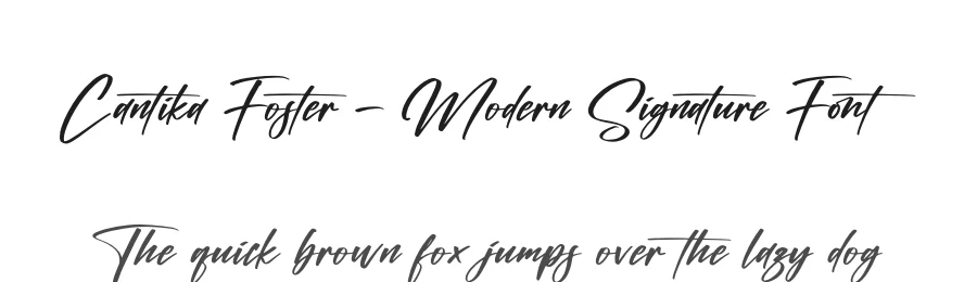 Cantika Foster – Modern Signature Font by letternity — Script Handwritten Font