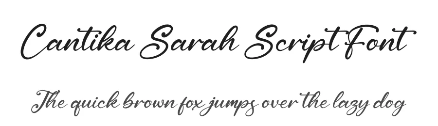 Cantika Sarah Script Font by glorytype — Script Handwritten Font
