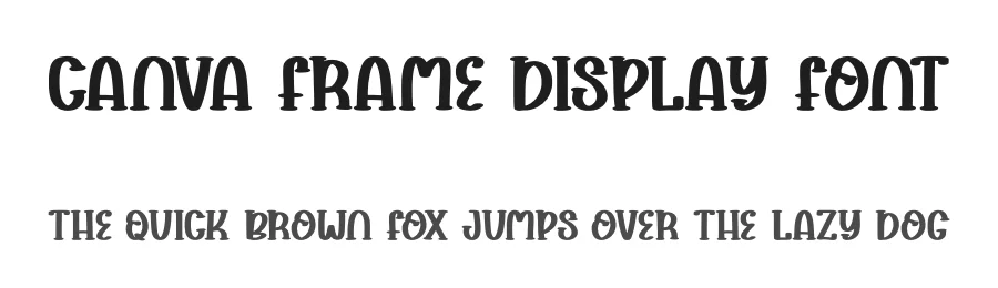 Canva Frame Display Font by Craftedtype — Decorative Font