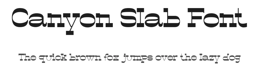Canyon Slab Font by HipFonts — Slab Serif Font