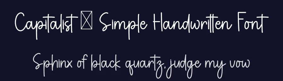 Capitalist – Simple Handwritten Font by freshtypeink — Script Handwritten Font — thumbnail 2