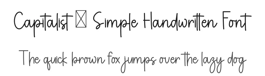 Capitalist – Simple Handwritten Font by freshtypeink — Script Handwritten Font