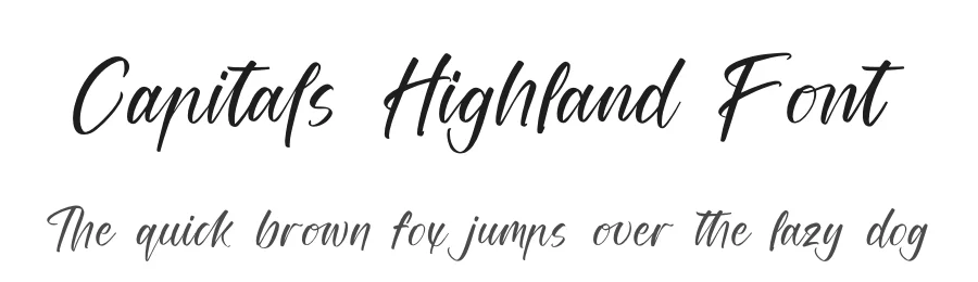 Capitals Highland Font by stylishtype.co — Script Handwritten Font