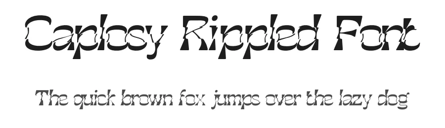 Caplosy Rippled Font by craftsupplyco — Display Font