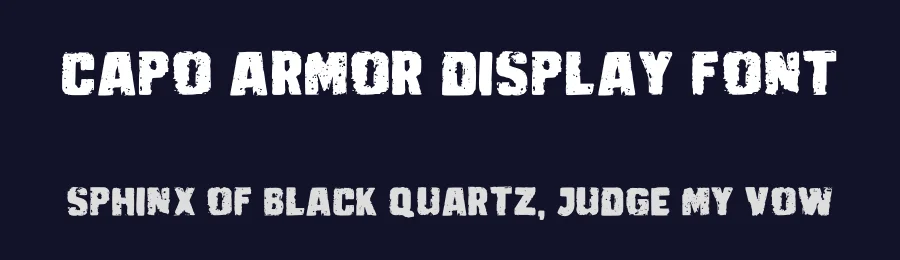 Capo Armor Display Font by Krakograff — Display Font — thumbnail 2