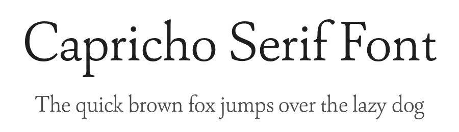 Capricho Serif Font by Hoftype — Serif Font