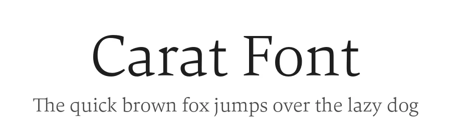 Carat Font by Hoftype — Serif Font