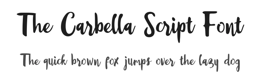 The Carbella Script Font by Typeface — Script Handwritten Font