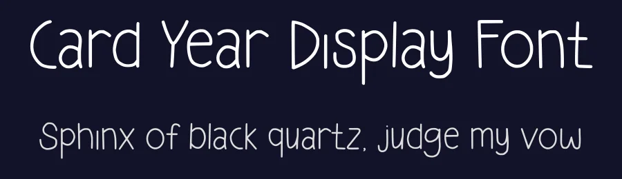 Card Year Display Font by Craftedtype — Display Font — thumbnail 2