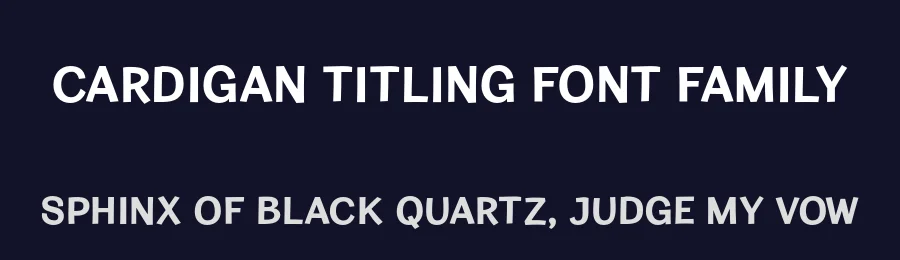 Cardigan Titling Font Family by Typodermic — Display Font — thumbnail 2