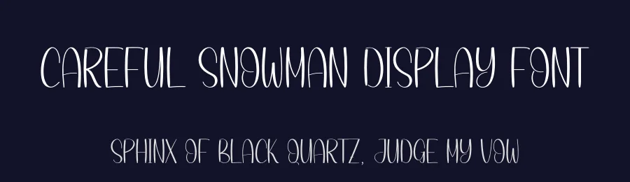 Careful Snowman Display Font by andikastudio — Display Font — thumbnail 2