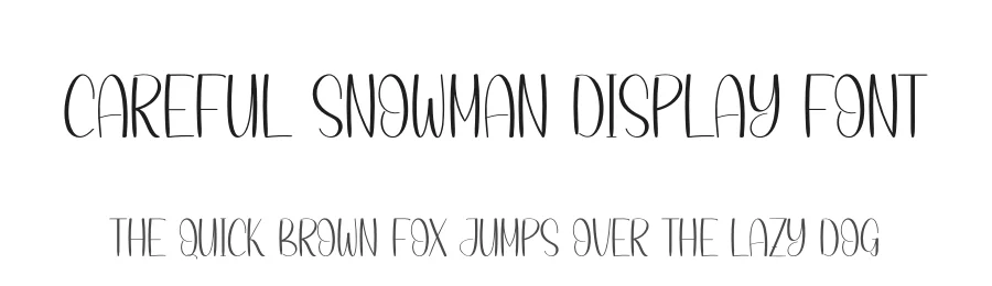 Careful Snowman Display Font by andikastudio — Display Font
