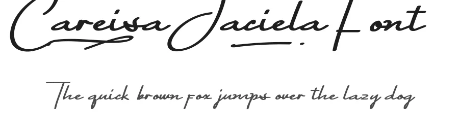 Careisa Jaciela Font by CalligraphyFonts.net — Script Handwritten Font
