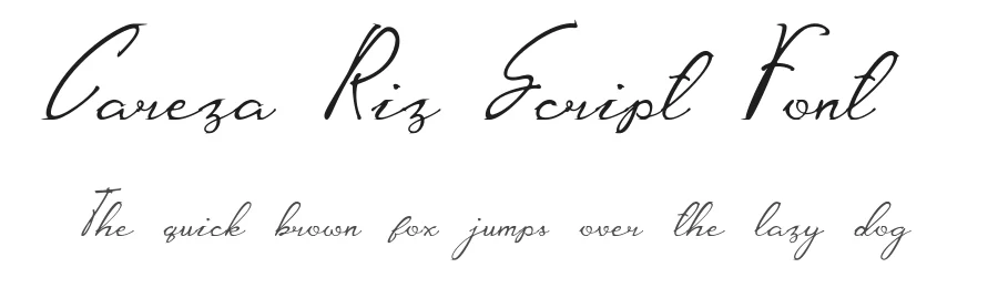 Careza Riz Script Font by IntrovArtZone ā Script Handwritten Font