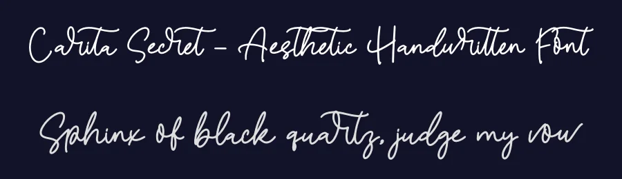 Carita Secret – Aesthetic Handwritten Font by letterenastudios — Serif Font — thumbnail 2