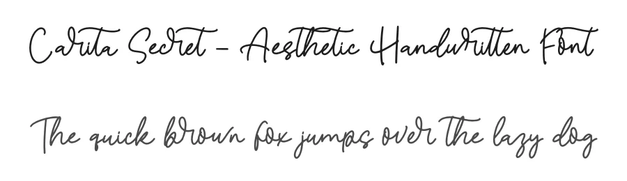 Carita Secret – Aesthetic Handwritten Font by letterenastudios — Serif Font