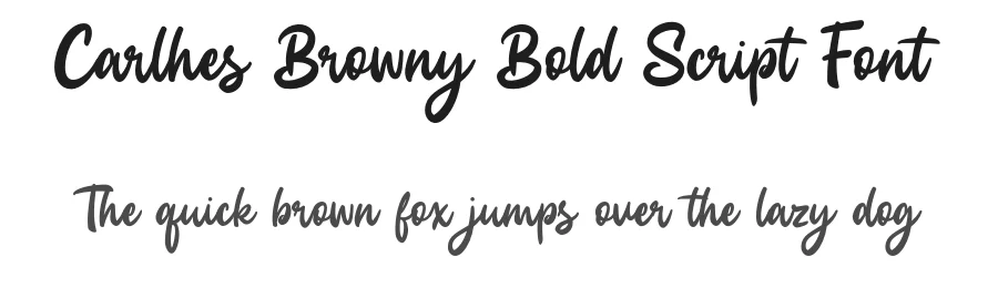 Carlhes Browny Bold Script Font by sizimon — Script Handwritten Font