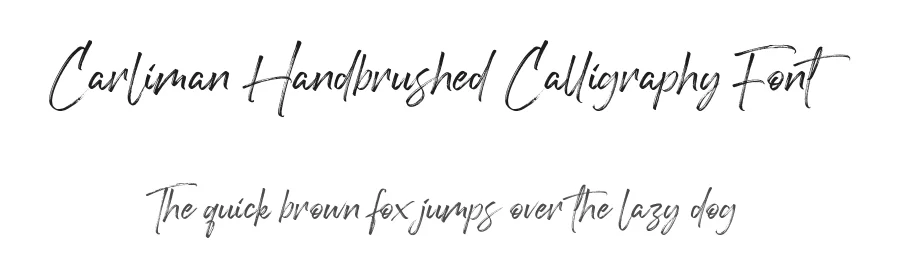 Carliman Handbrushed Calligraphy Font by balpirick — Script Handwritten Font