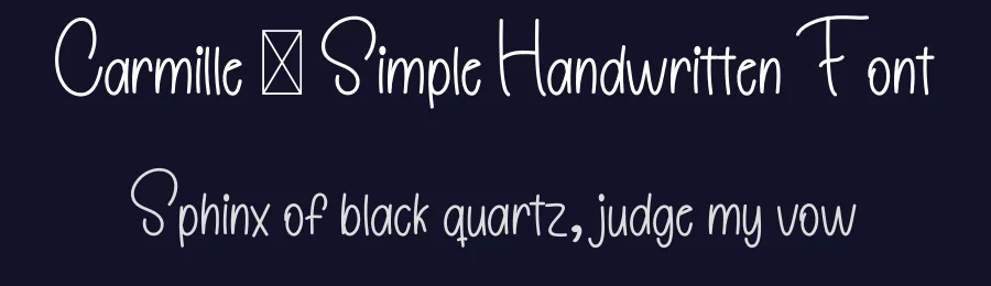 Carmille – Simple Handwritten Font by freshtypeink — Display Font — thumbnail 2