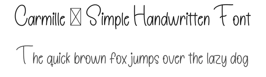 Carmille – Simple Handwritten Font by freshtypeink — Display Font