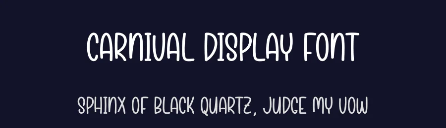 Carnival Display Font by creativeletter — Display Font — thumbnail 2