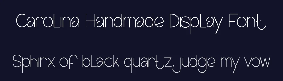 Carolina Handmade Display Font by creativeletter — Display Font — thumbnail 2