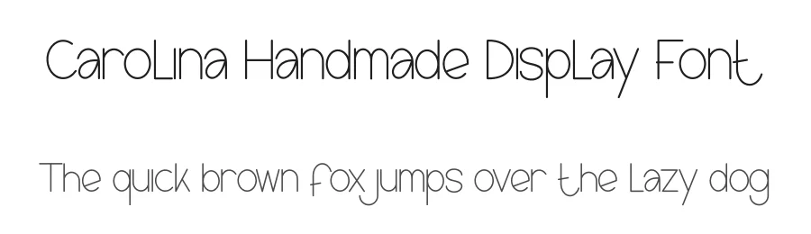 Carolina Handmade Display Font by creativeletter — Display Font
