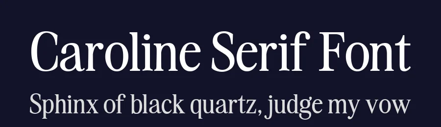 Caroline Serif Font by Dantype — Display Font — thumbnail 2