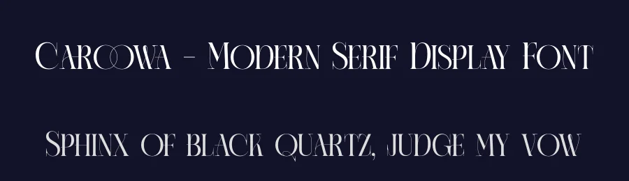 Caroowa – Modern Serif Display Font by timelesstype.co — Display Font — thumbnail 2
