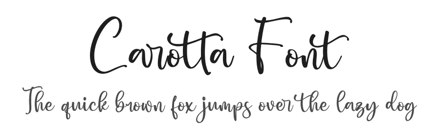 Carotta Font by glorytype — Script Handwritten Font